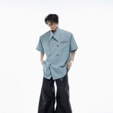 Summer Loose Simple High-end Men's Casual Short-sleeved Shirt